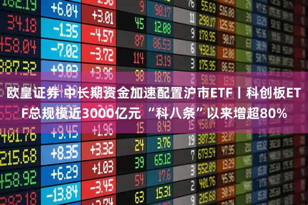 欧皇证券 中长期资金加速配置沪市ETF丨科创板ETF总规模近3000亿元 “科八条”以来增超80%