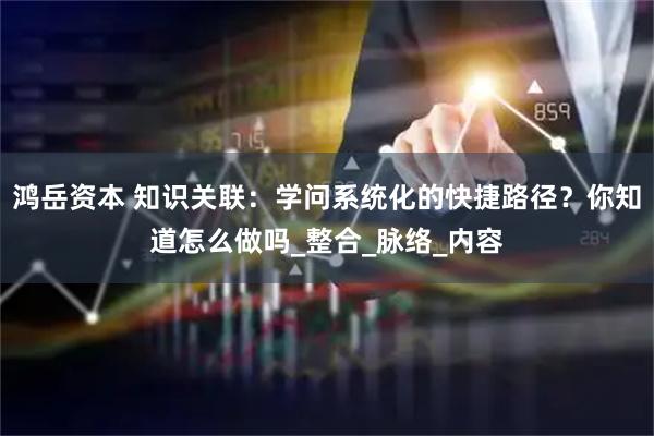 鸿岳资本 知识关联：学问系统化的快捷路径？你知道怎么做吗_整合_脉络_内容